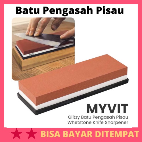 Batu Pengasah Pisau Whetstone Knife Sharpener / Batu Alat Pengasah Asah Asahan Alam Asli Penajam Mem