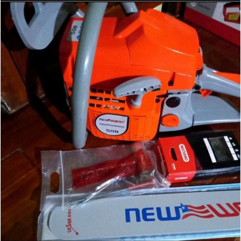 Satu Set Chainsaw New🇺🇲West Tipe 598 (Gergaji Kayu New west 598)