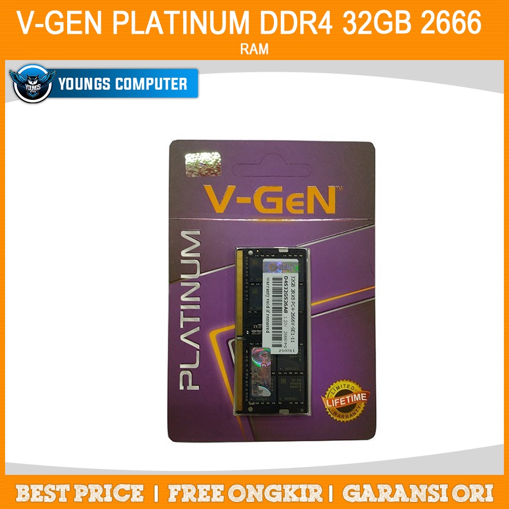 RAM V-GeN Platinum DDR4 32GB 2666MHz SODIMM LONGDIMM | VGEN PC 2666