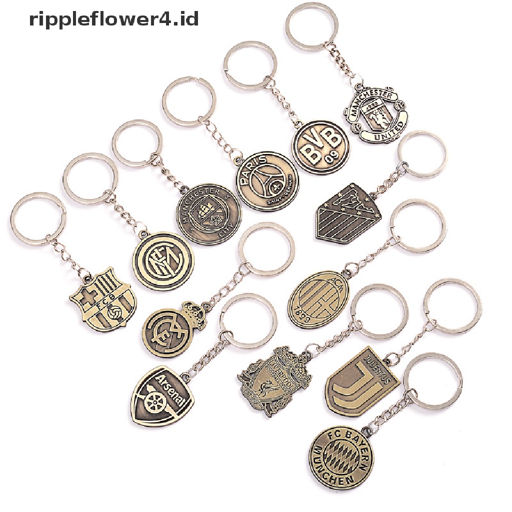 {rippleflower4.id} Gantungan Kunci Logo Tim Club Bola Gantungan Kunci Metal Keyholder Gantungan Kunci Mobil Untuk Eropa Countris Football Club Souvenir Untuk Fans Sepak Bola~