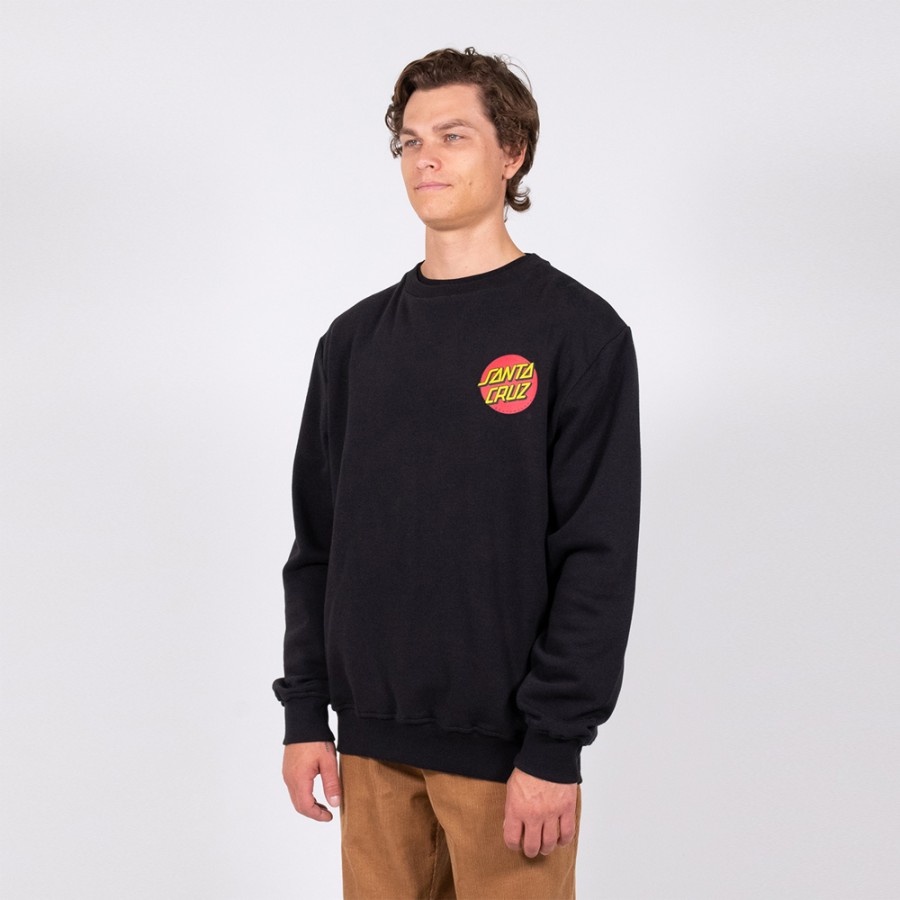 Santa Cruz Classic Dot Black Crewneck