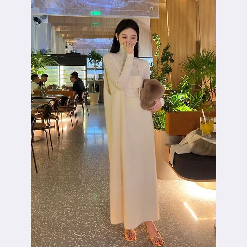 Suhao Xiaoxiangfeng Setelan Wanita Musim Gugur Setelan Satu Potong Temperamen Wanita High-End High-End Akal Kecil Gaun Rajutan Rok two-Piece Set