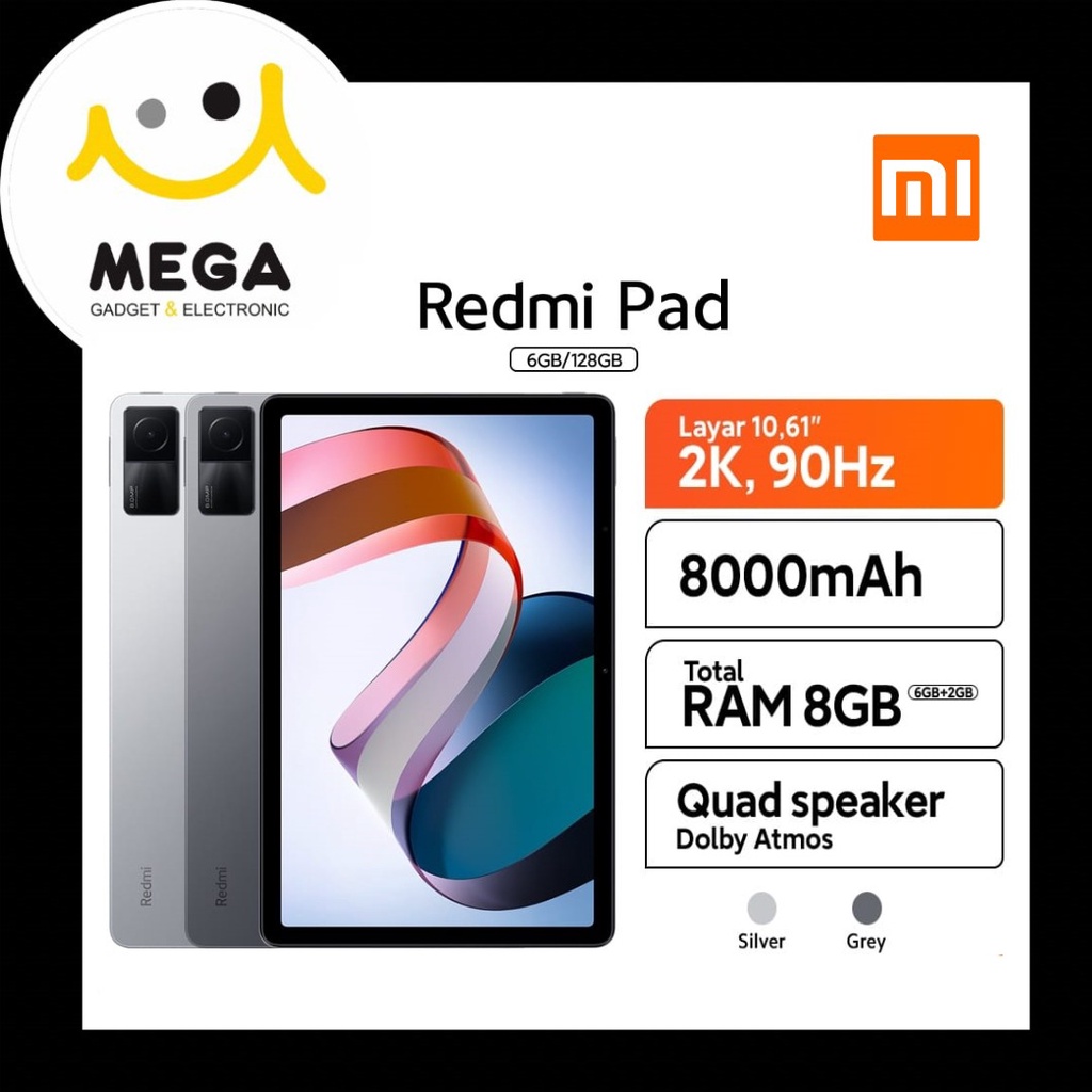 Xiaomi Redmi Pad 6GB + 128GB Garansi Resmi Xiaomi Indonesia