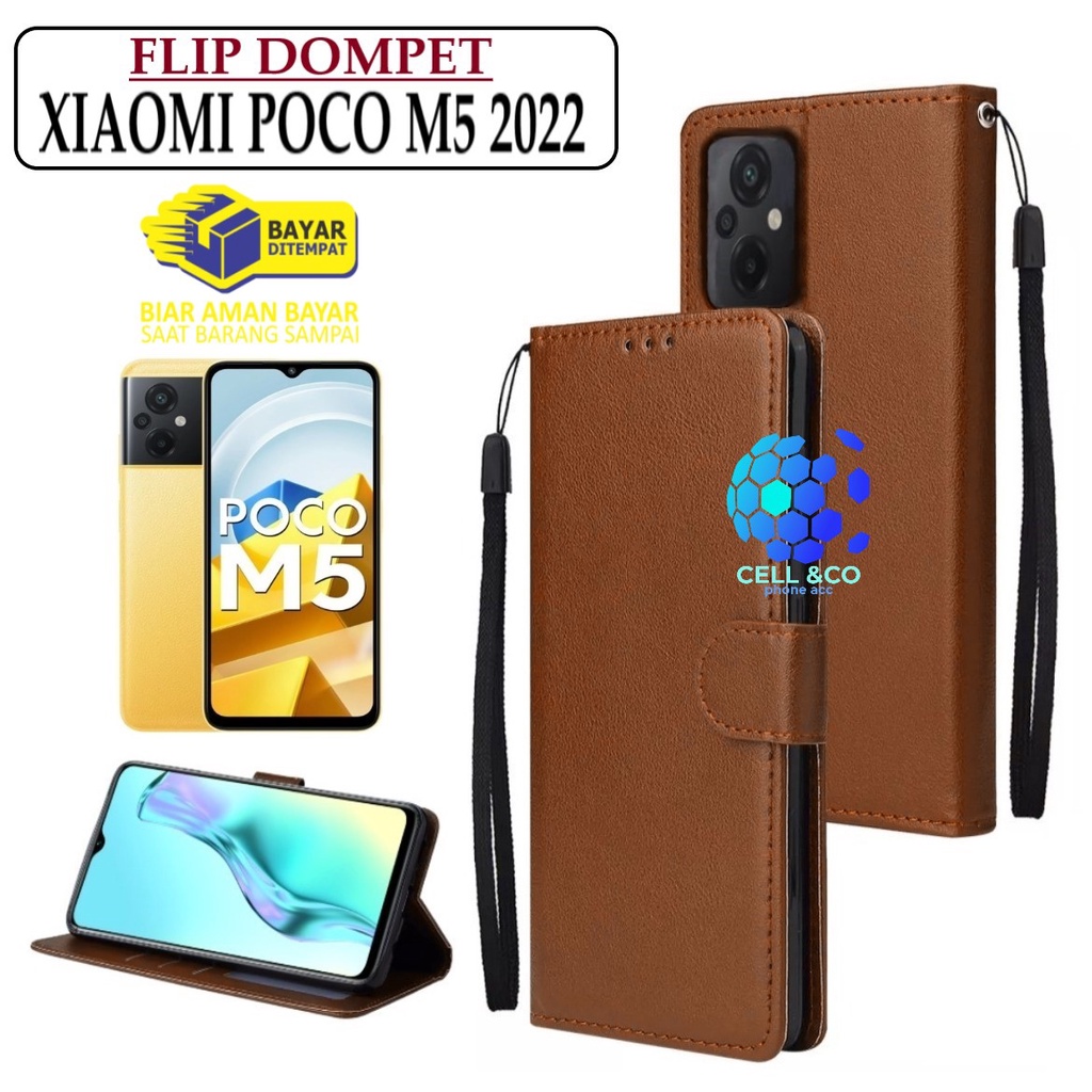 NEW XIAOMI POCO M5 2022 TERBARU CASE FLIP LEATHER WALLET PREMIUM FLIP CASE BUKA TUTUP KESING HP CASING FLIP CASE WALLET XIAOMI POCO M5