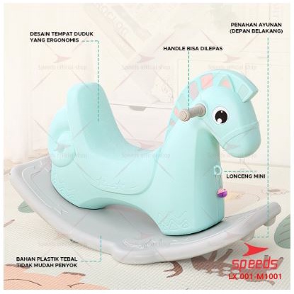 SPEEDS Kuda Kudaan Mainan Anak Rocking Horse Jungkat Jungkit Hiburan Anak Aman dan Awet -M1001