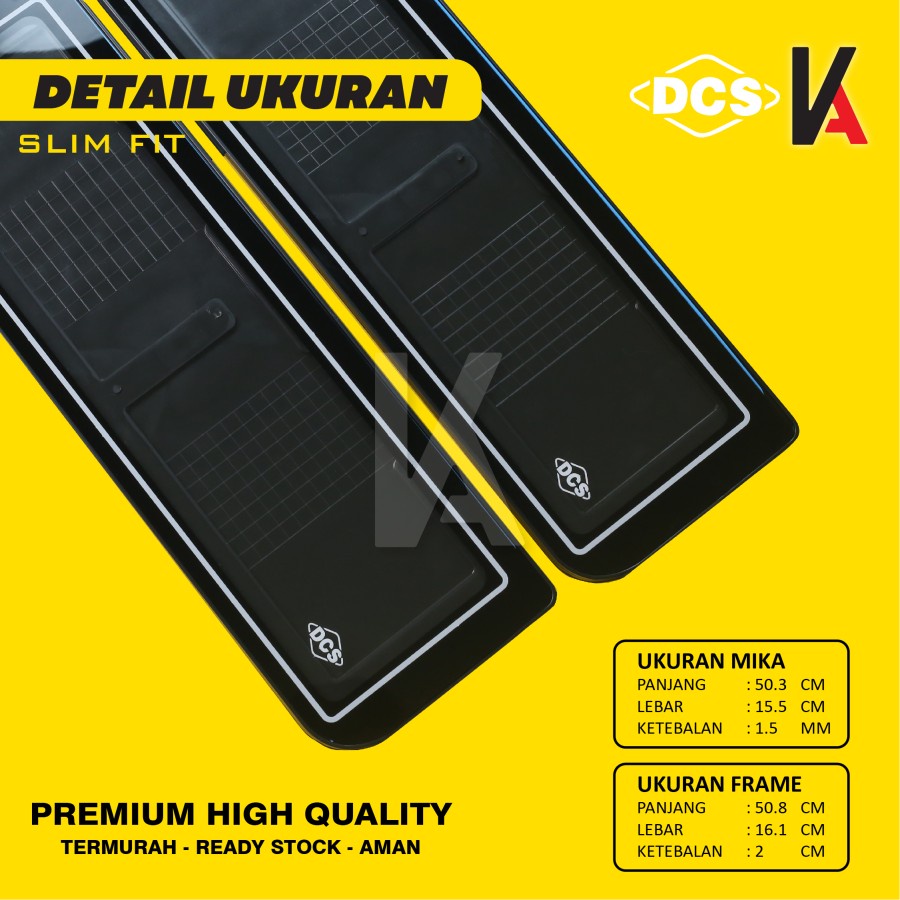 DCS Cover / Dudukan / Tempat / Frame / Breket / Bingkai / Rumah / Tatakan Plat Nomor Mobil Model Slim