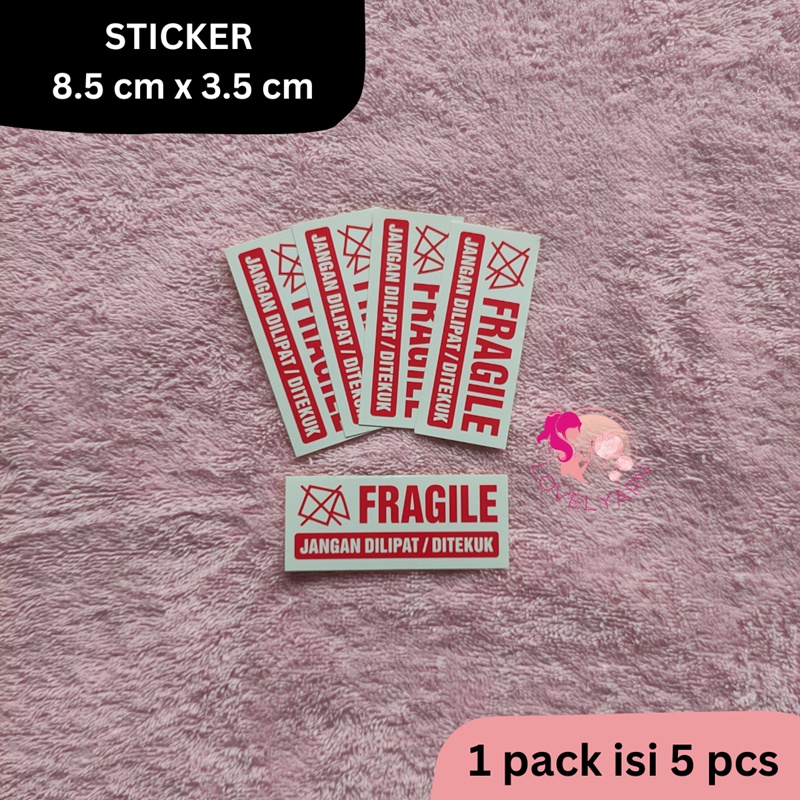 

[5 pcs] Sticker Fragile Jangan Ditekuk | Jangan Dilipat