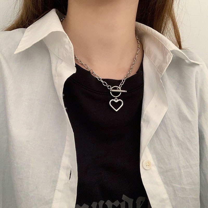 Kalung Simple Punk Silver