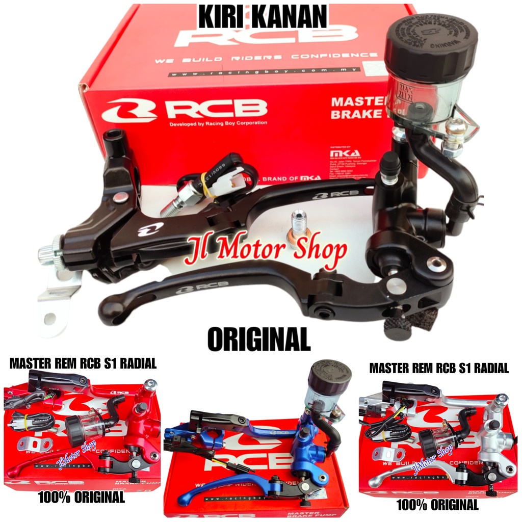 MASTER REM RCB S1 KANAN KIRI S1 RADIAL - PAKET MASTER REM DAN HANDLE KOPLING REM RCB S1 BEAT VARIO SCOOPY GENIO AEROX RXKING RX KING TIGER NINJA R RR 250 VIXION JUPITER MX MXKING SONIC SATRIA FU CBR MEGAPRO NMAX ADV PCX VARIO 160 S1 RADIAL FORGED ORIGINAL