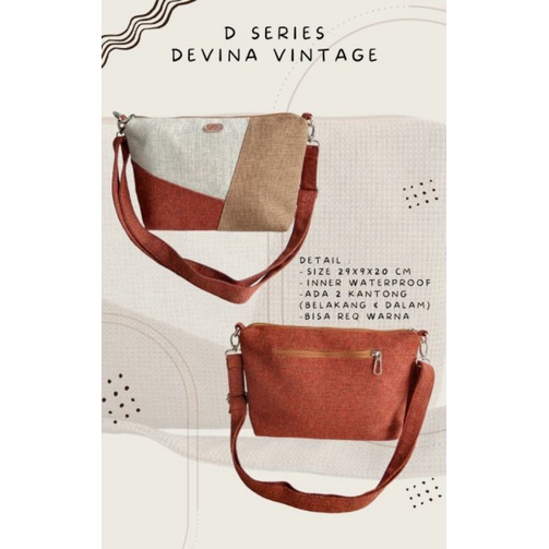 Tas Selempang Wanita / Tas Devina Vintage / Tas Fashion Goni / Tas Selempang Goni / Tas Goni Unik