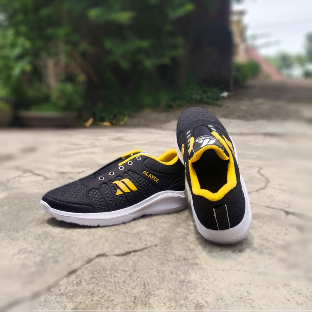 PROMO SUPER SALE NEW PRODUK// BEST SELLER SEPATU PRIA UK 36-43 WARNA HITAM KUNING /ORIGINAL/ WANITA SNEAKERS VIRAL