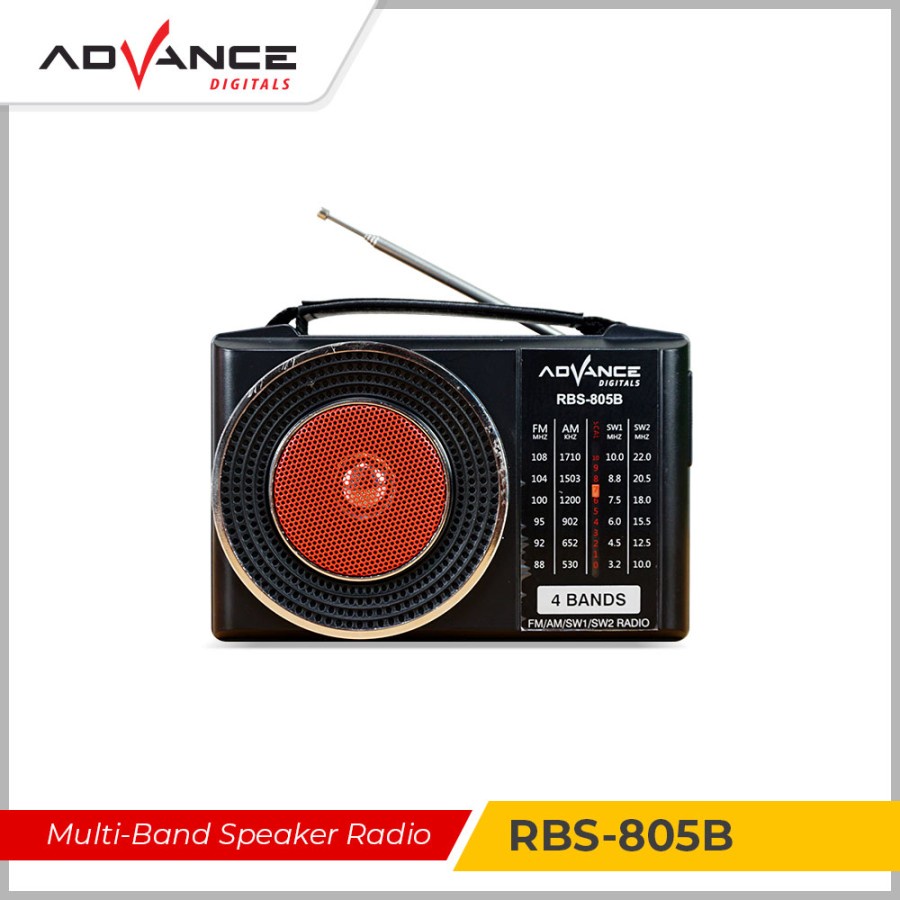 Speaker Radio Advance Tipe RBS-805 4 Band FM / AM / SW1 / SW2 4 ORI BERGARANSI RESMI