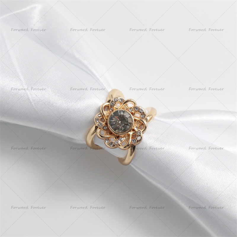 Fashion Baru Lima Bintang Berlian Bintang Syal Kancing Cincin Paduan Bros Wanita Aksesoris M40340