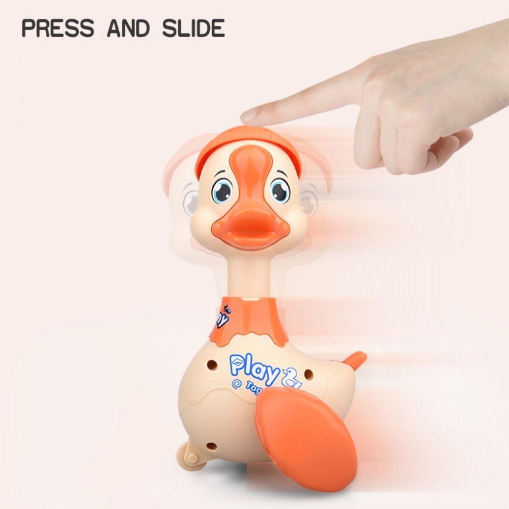 Mobil Mainan Bebek Angsa Nanas Mini Sliding Tipper Press Type Animal Puzzle Toy