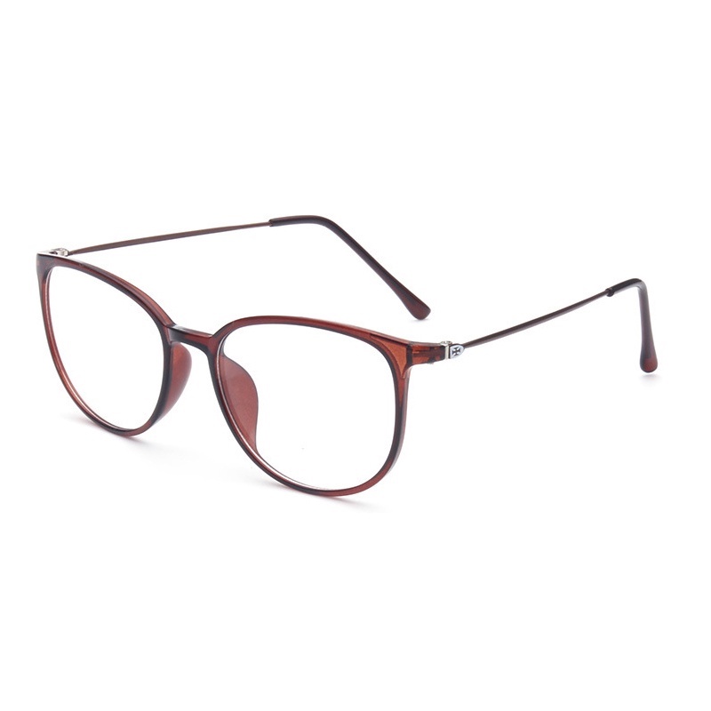 (YUZHU) Vintage Fashion Bingkai Persegi Panjang Anti Cahaya Biru Kacamata Lady TR90 Red Frame Eyeglasses Wanita