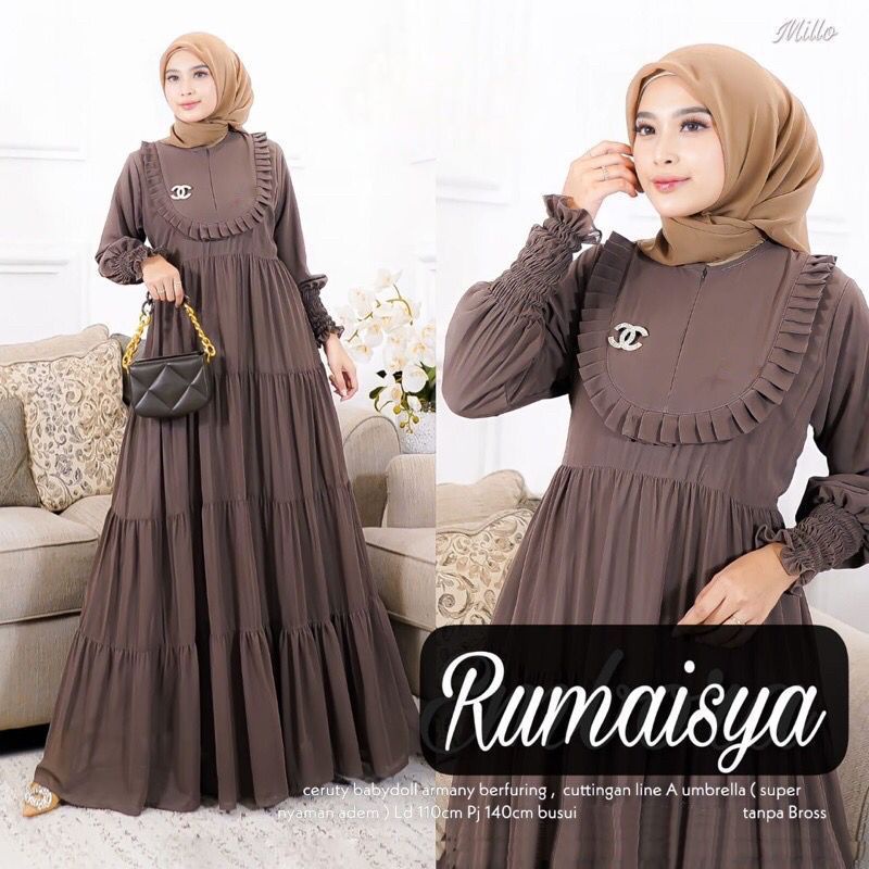 DRESS MUSLIM, Fashion Muslim, baju wanita, dress, gamis, Baju gamis, fashion wanita, Rumaisya Dress