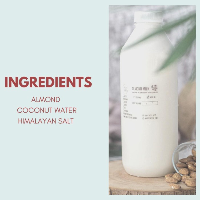 

[NEW] Raw Almond Milk/Susu Almond-Coco, 1L, 100% natural, no sugar added