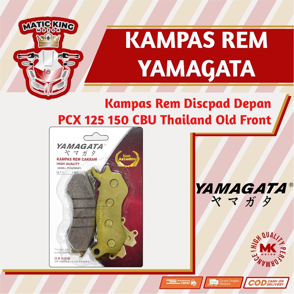 Kampas Rem Cakram Dispad Discpad Depan Honda PCX 125 150 CBU Thailand Old Front Yamagata