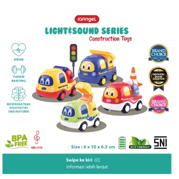 BABIESFIRST IQMS1029 ANGEL LIGHT SOUND CONSTRUCTION TRUCK TOYS