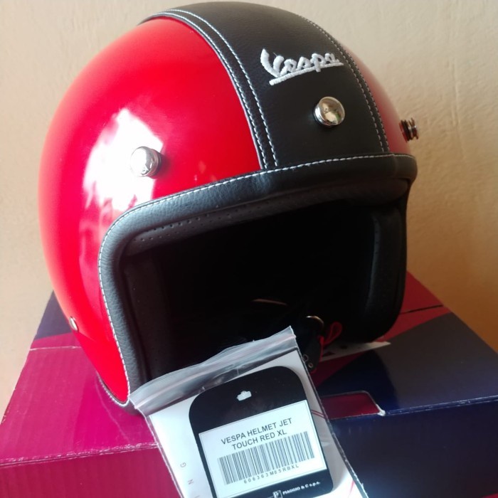 Helm Vespa Original / Helm Vespa Original Red / Merah Glossy Size L