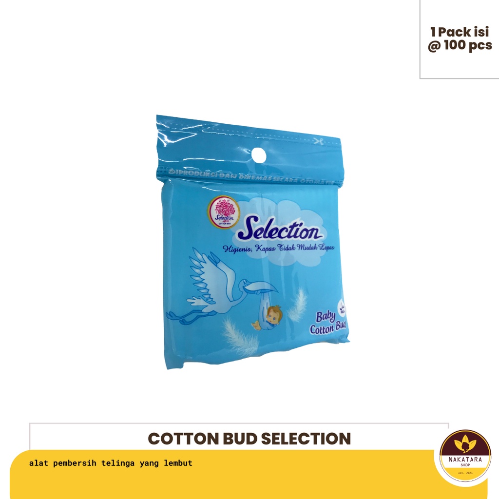 Jual COTTON BUD BABY SELECTION ISI 100 PCS Shopee Indonesia