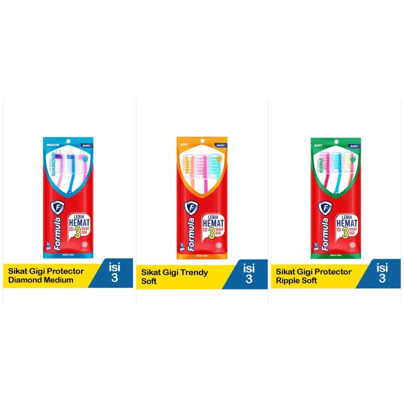FORMULA & CIPTADENT SIKAT GIGI ISI 3 PCS MURAH