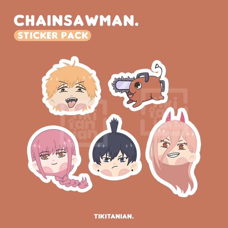 Jual Stiker Chainsaw Man Emoji Lucu Shopee Indonesia