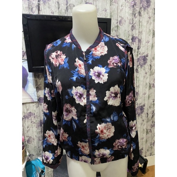 zara bomber flower (preloved)