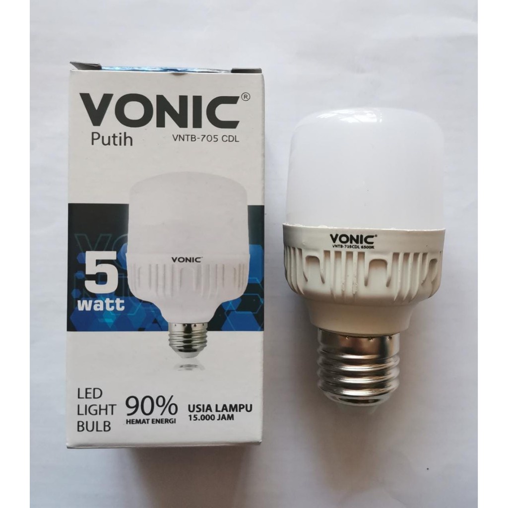 Lampu LED VONIC 5watt warna putih E27 rumah lampu belajar Bohlam warm white