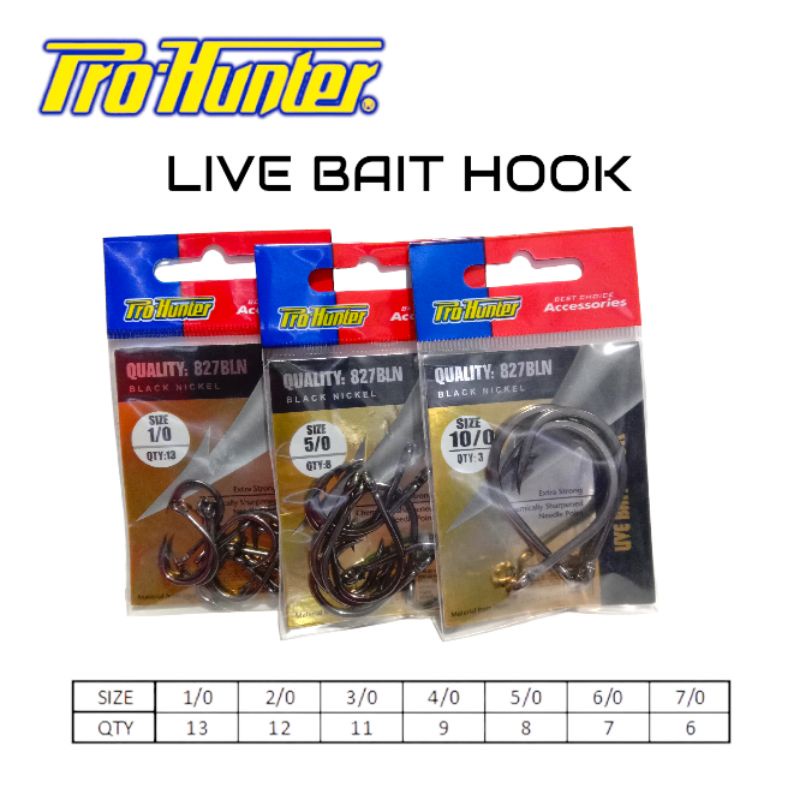 Kail Pro Hunter Live Bait Hook Black Nickel 827BN