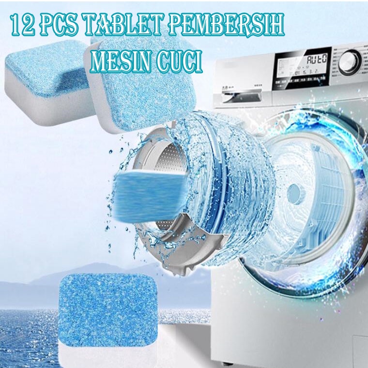 Tablet Pembersih Mesin Cuci isi 12pcs - Deep Cleaning Washing Machine Cleaner