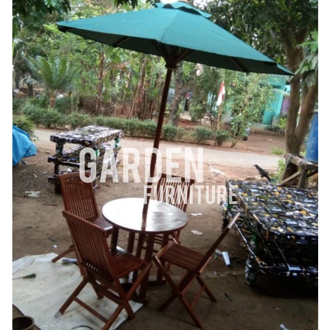 Payung Taman Minimalis 2M Meja 80Cm