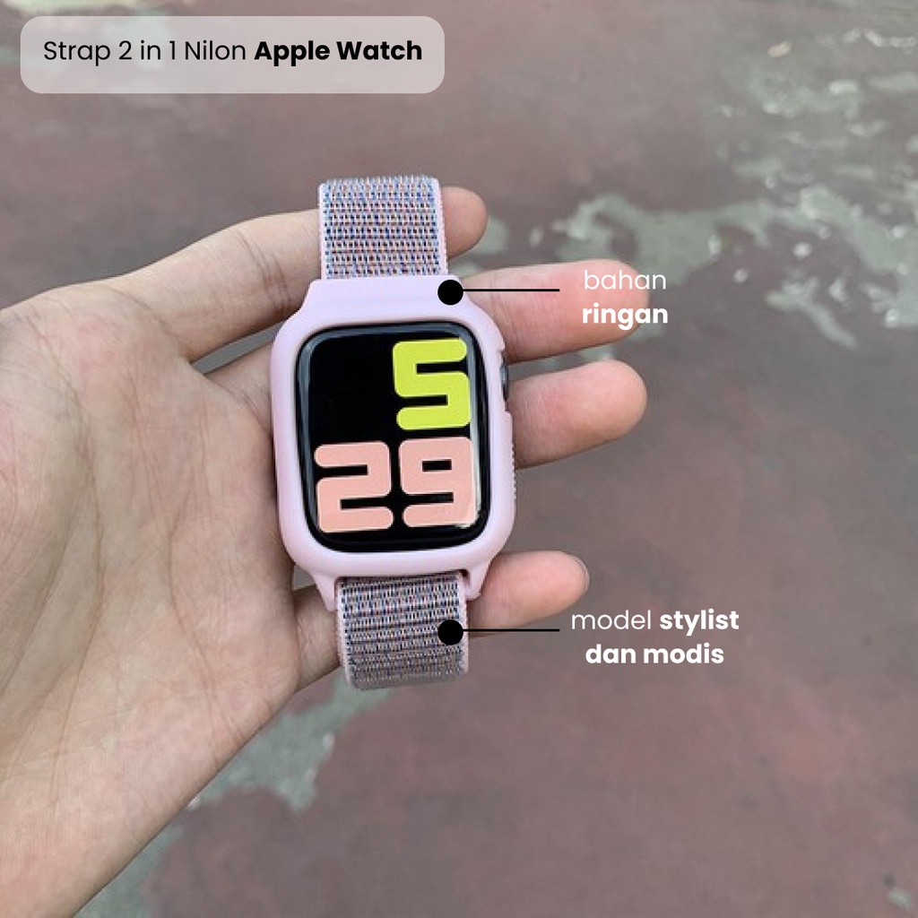 2 in 1 Nylon Strap APPLE WATCH  38/40/41 mm iWatch 42/44/45 mm Band