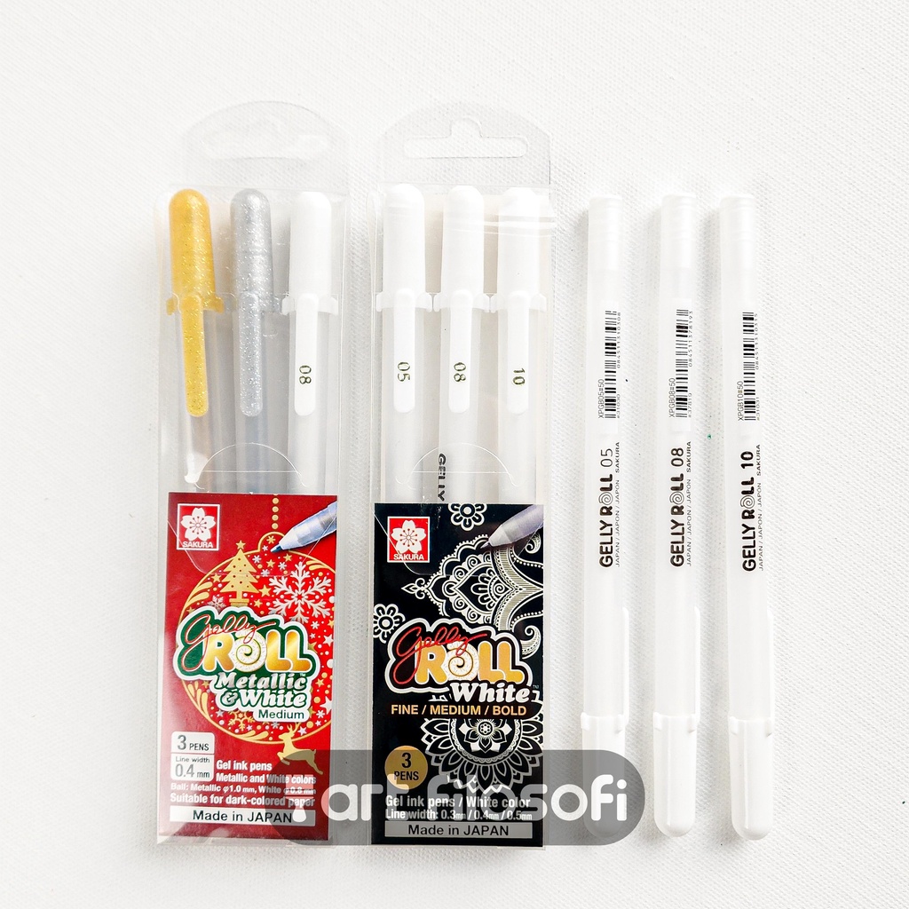 

Sakura Gelly Roll White Color Gel Pen Set