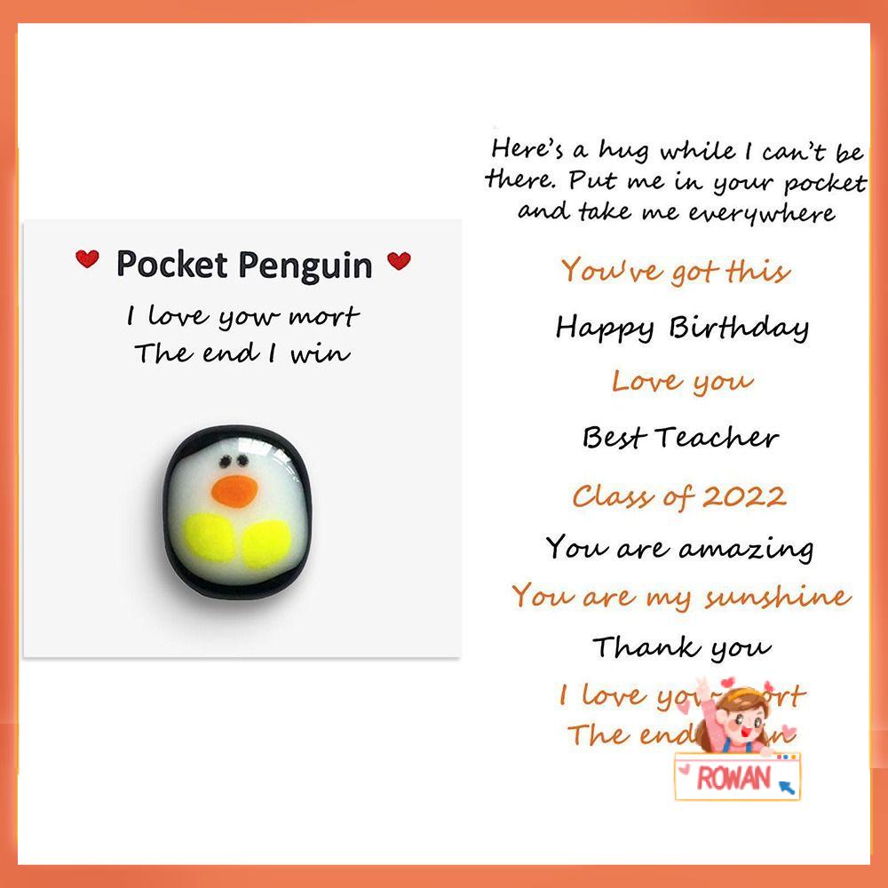 R-flower Pocket Pinguin hug Kartu Hadiah Valentine &amp; Undangan Letterbox hug Thinking Of You