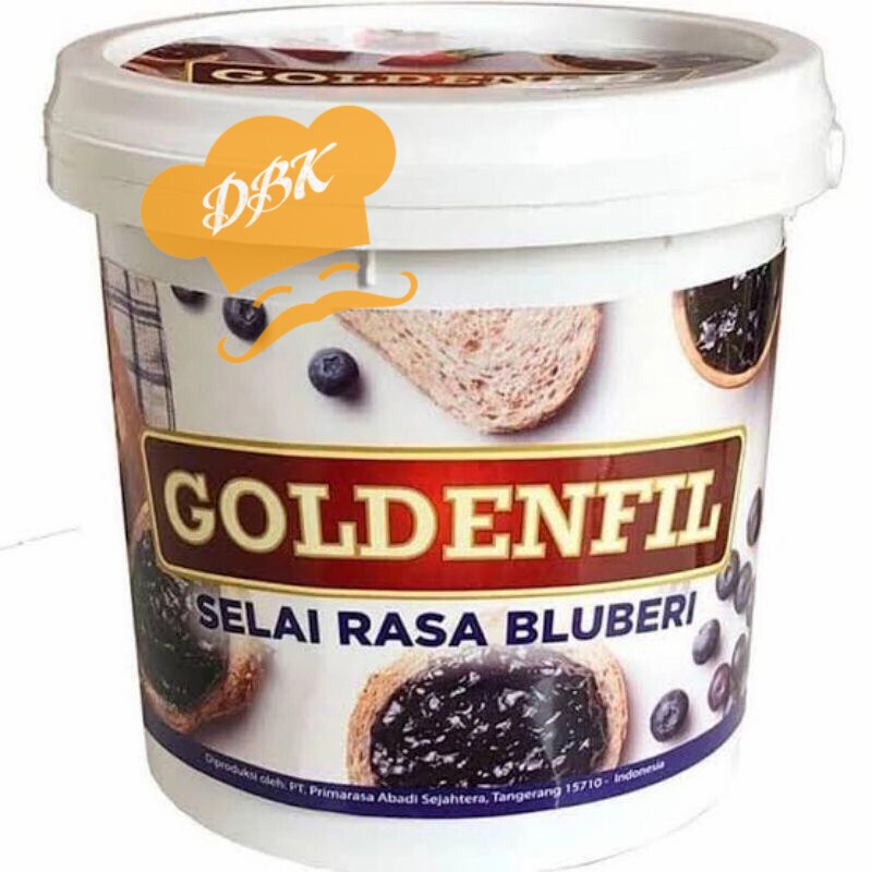 

selai gf goldenfil blueberry 1kg goldenfill jam