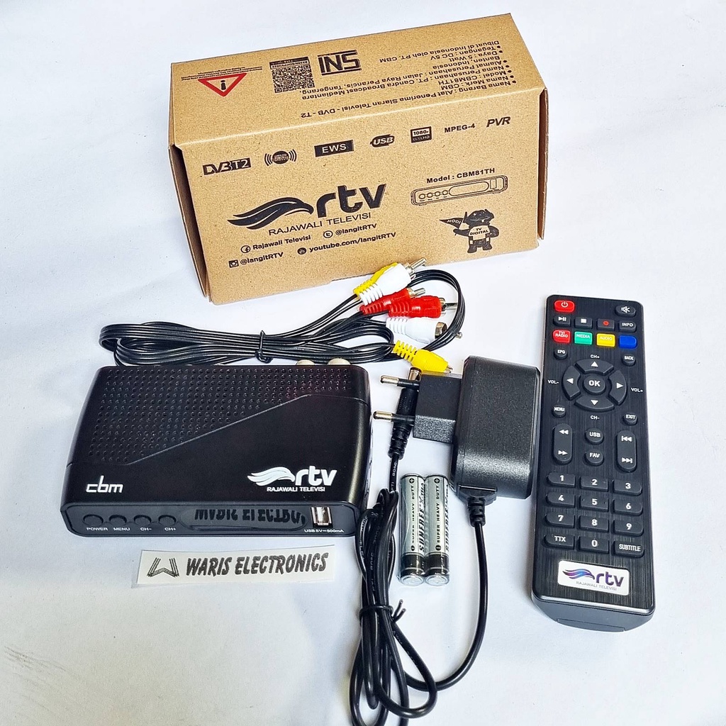 Set Top Box STB CBM RTV DVB-T2 Antena TV Digital
