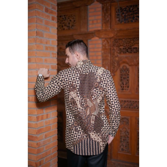KEMEJA BATIK MODERN SLIMFIT PANJANG BAHUN KATUN HALUS FULL FURING HALUS