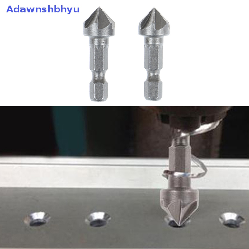 Adhyu 6giling Countersink Mata Bor Chamfer Cutg Woodworking Alat hexagon handle ID