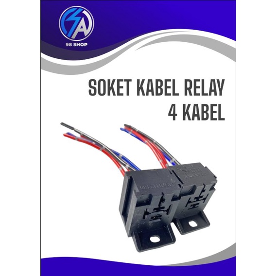 Jual SOKET KABEL RELAY 4 KABEL KLAKSON SOCKET CABLE RELAY KLAKSON LAMPU