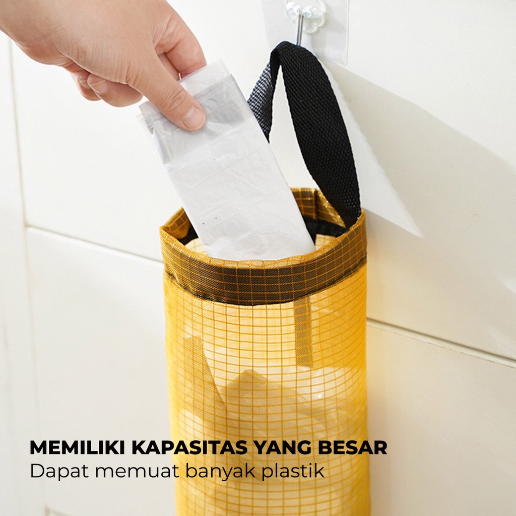 Tempat Plastik Gantung Tempel Dinding Storage Bag Kantong Plastik Kresek Kualitas Bahan Terbaik MX1065