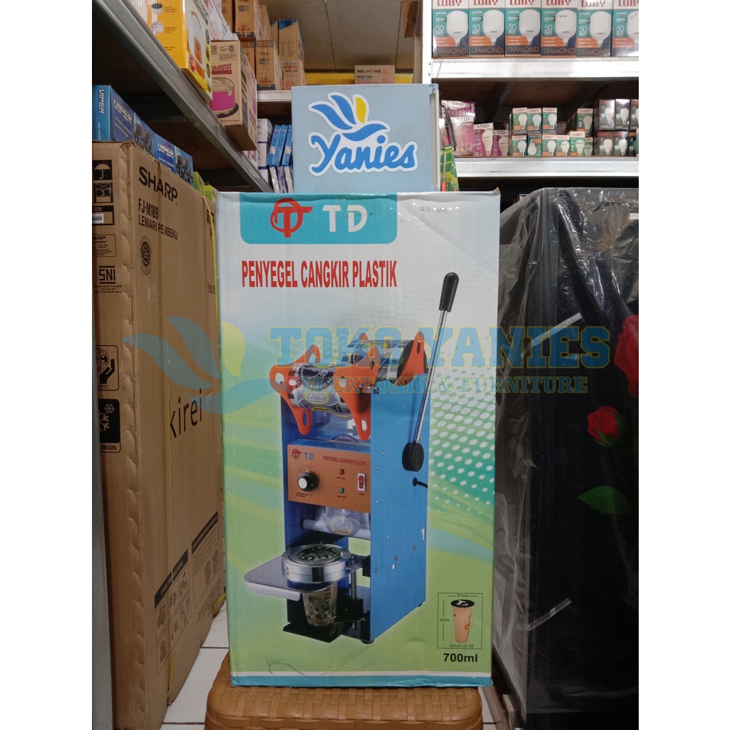 cup sealer TWIN DOG 700ml penyegel cangkir plastik