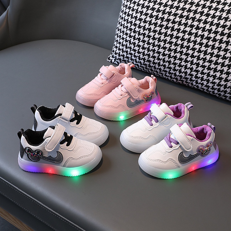 [Tokobig] Moonhee Sepatu LED Sepatu Sneakers Anak Size 21-30 Usia 1-5 Tahun