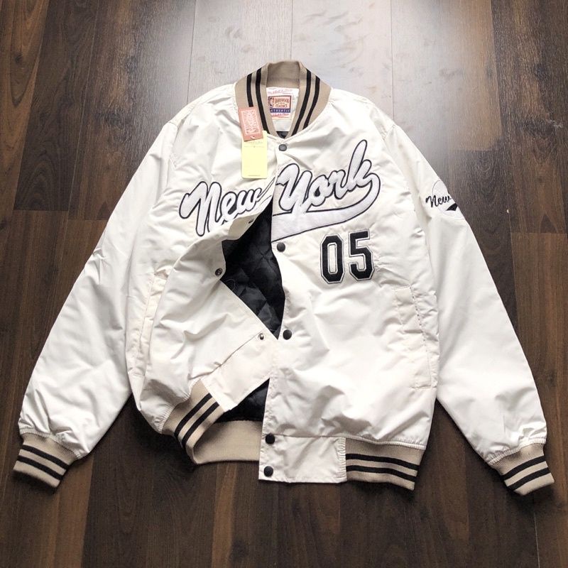 VARSITY JACKET NEW YORK - 05 CREAM FULLTAG &amp; LABEL