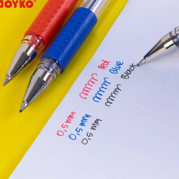 

░☺░ (12pc) Gel Pen Pulpen Pena Joyko JK-100 Black 0.5 mm/pen Joyko