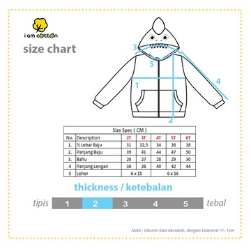 Jacket Anak / I am Cotton Jacket Hoodie Baby Shark