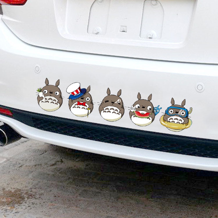 TETANGGA SAYA TOTORO Komik Miyazaki Hayao Stiker Kartun Stiker Bumper Jendela Pintu Mobil Sepeda Motor Goresan Penutup Stiker