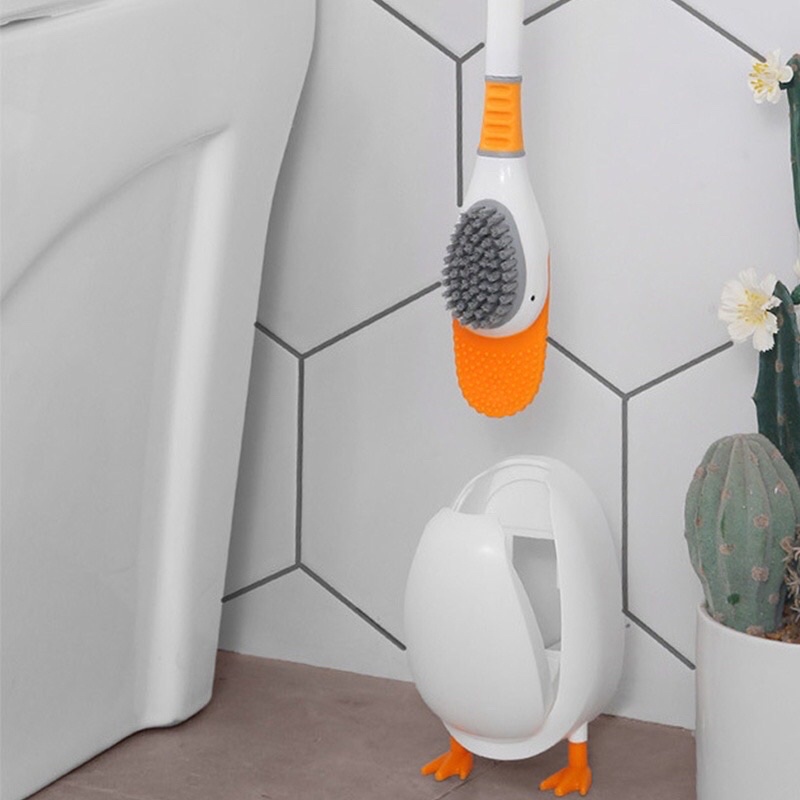 Sikat WC Kloset Bentuk Bebek / Pembersih Kamar Mandi Sikat Tempel WC 4in1 / Sikat Toilet Brush / Sikat Pembersih Kamar Mandi WC / Wall Mounted Brush