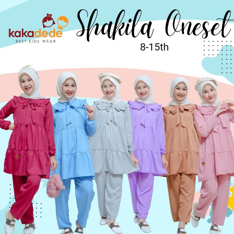 Setelan Anak Remaja Shakila Oneset By Kakadede size 10-18