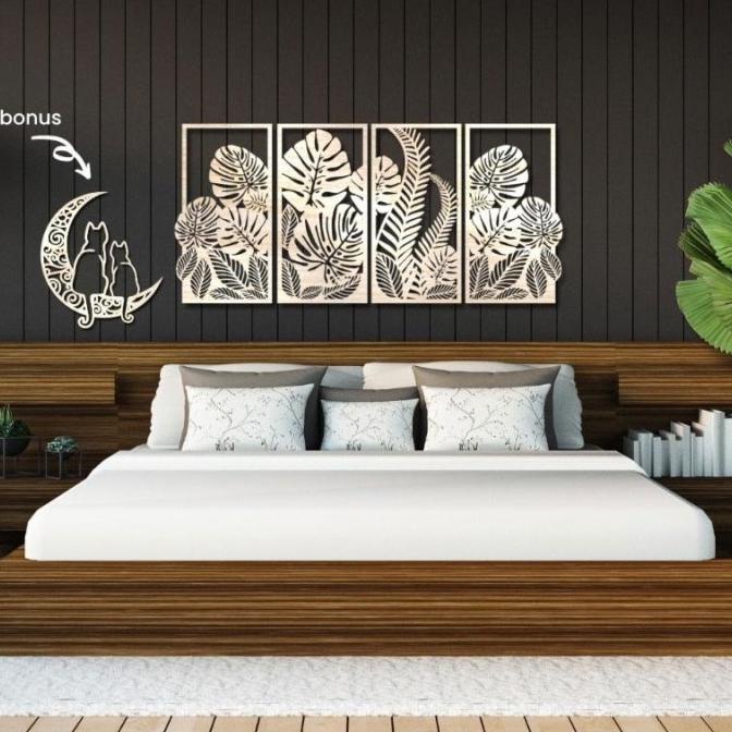 Hiasan Dinding Kayu Wall Decoration Hiasan Rumah Laser Cutting Jahidahanin